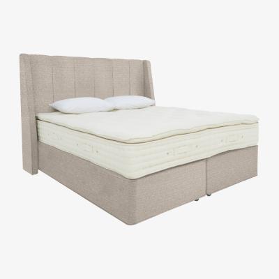 Furniture Village Hypnos - Bespoke Monarch Medium Divan Set - Double - Imperio Biscuit