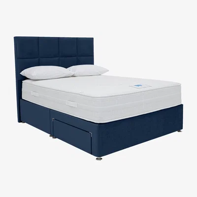 Furniture Village Sleep Story - Hybrid 3000 Divan Set - Double - Blue