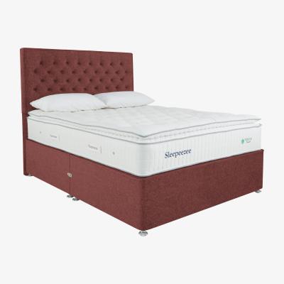 Furniture Village Sleepeezee - Natural Touch 3000 Pillowtop Divan Set - Small Double - Red