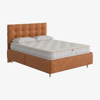 Furniture Village The Handmade Bed Company - Boutique Ortho Premium Divan Set - Double - Orange