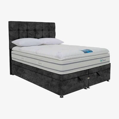 Furniture Village Sleepeezee - GelTouch 4000 End-lift Ottoman Divan Set - Double - Daytona Coal