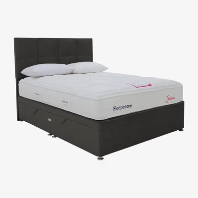 Furniture Village Sleepeezee - Jessica Side Ottoman Divan Set - Double - Black