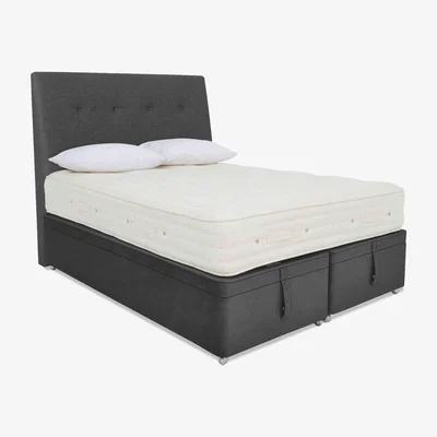 Furniture Village Hypnos - Luxury Firm 1 Ottoman Divan Set - Double - Smokey Quartz