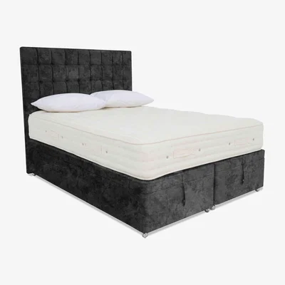 Furniture Village Hypnos - Luxury Firm 4 Ottoman Divan Set - Double - Daytona Coal