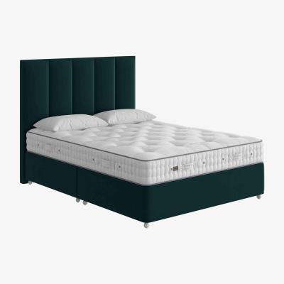 Furniture Village Vispring - Herald Superb Soft Divan Set - Double - Plush Bottle Green