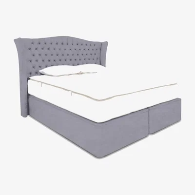 Furniture Village Hypnos - Majestic Sprung Medium Divan Set - Double - Premium Simply Zinc