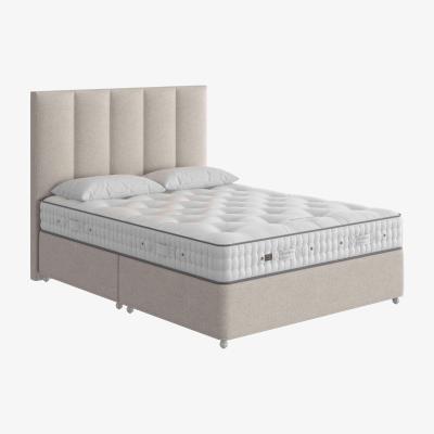 Furniture Village Vispring - Herald Superb Medium Divan Set with End Drawers - Double - Boucle Stone