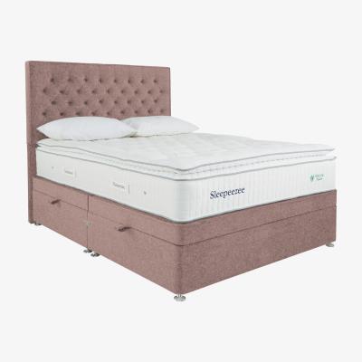 Furniture Village Sleepeezee - Natural Touch 3000 Pillowtop Side Ottoman Divan Set - Small Double - Pink