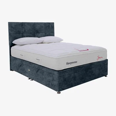 Furniture Village Sleepeezee - Jessica Side Ottoman Divan Set - Double - Daytona Ocean