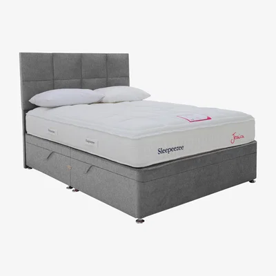 Furniture Village Sleepeezee - Jessica Side Ottoman Divan Set - Double - Grey
