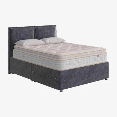 Furniture Village The Handmade Bed Company - Boutique 3000 Pillow Top Divan Set with 4 Drawers - Double - Milano Ash