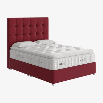 Furniture Village Vispring - Countess Pillow Top Divan Set - Double - Red