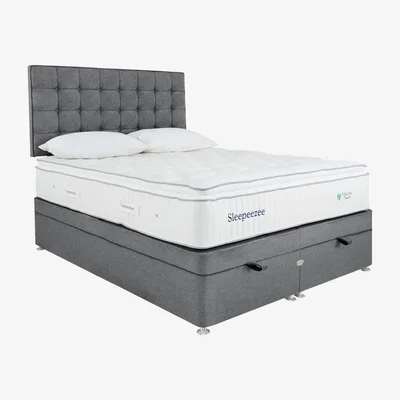 Furniture Village Sleepeezee - Natural Touch 2000 Pillowtop End Ottoman Divan Set - Small Double - Grey