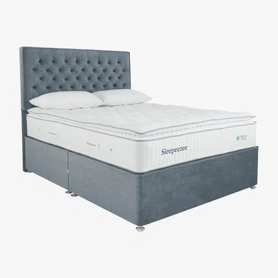Furniture Village Sleepeezee - Natural Touch 3000 Pillowtop End Ottoman Divan Set - Small Double - Blue