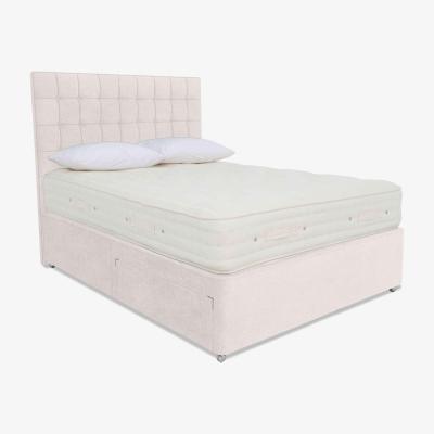 Furniture Village Hypnos - Luxury Firm 4 Divan Set with 2 Drawers - Double - Zenith Snow