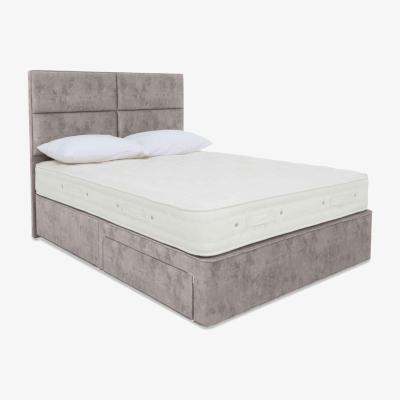 Furniture Village Hypnos - Luxury Firm 2 Divan Set with 4 Drawers - Double - Daytona Silver