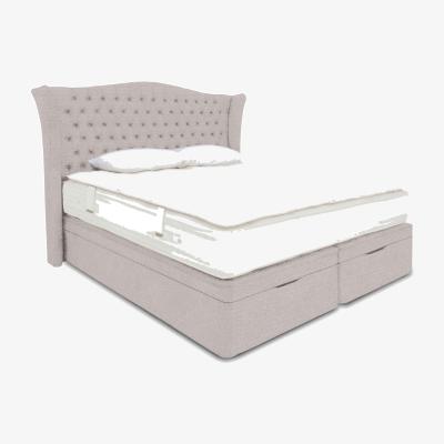 Furniture Village Hypnos - Majestic Ottoman Medium Divan Set - Double - Imperio Stone