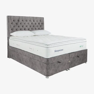Furniture Village Sleepeezee - Natural Touch 3000 Pillowtop End Ottoman Divan Set - King Size - Grey