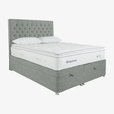 Furniture Village Sleepeezee - Natural Touch 3000 Pillowtop End Ottoman Divan Set - Double - Green
