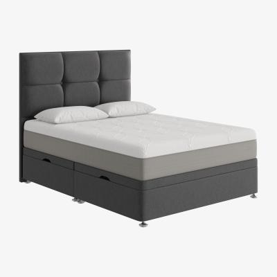 Furniture Village Sleep Story - Cool Gel 3000 Side Lift Ottoman Divan Set - Double - Grey