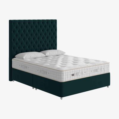 Furniture Village Vispring - Tiara Superb Soft Divan Set - Double - Plush Bottle Green