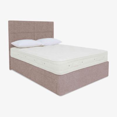 Furniture Village Hypnos - Luxury Firm 2 Divan Set - Double - Tweed Rose