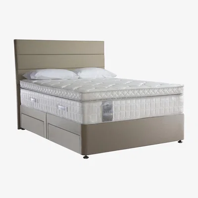 Furniture Village Sealy - Latex Box Top 2800 Divan Set - Double - Beige
