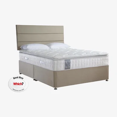 Furniture Village Sealy - Latex Pillow Top 1400 Divan Set - Double - Beige