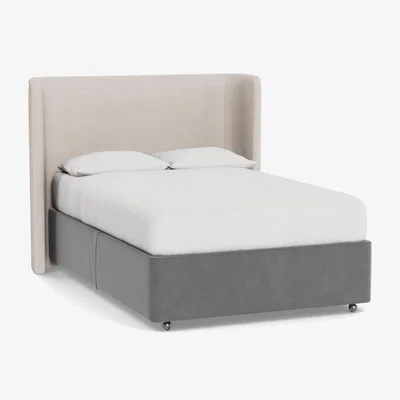 Heal's Heal's Deep Divan Double Smart Velvet Mercury None - Heal's UK Bedroom Furniture