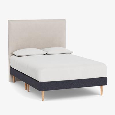 Heal's Heal's Shallow Divan Double Texture Soot Light Solid Wood Feet - Heal's UK Bedroom Furniture