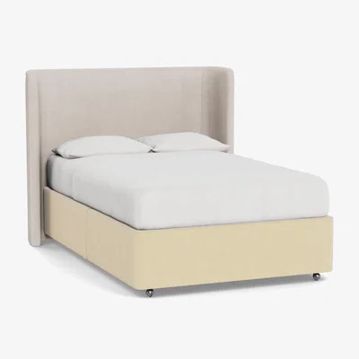 Heal's Heal's Deep Divan Double Smart Luxe Velvet Biscuit None - Heal's UK Bedroom Furniture