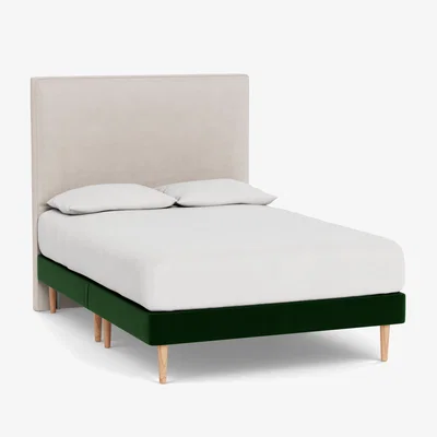 Heal's Heal's Shallow Divan Double Smart Velvet Forest Light Stem - Heal's UK Bedroom Furniture