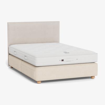 Heal's Vispring Elite Medium Tension Divan Double Tk590 Chain Weave Fawn 750 Bun Feet