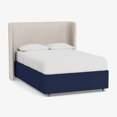 Heal's Heal's Deep Divan Double 2 Footend Melton Wool New Navy - Heal's UK Bedroom Furniture