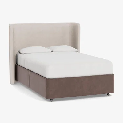 Heal's Heal's Deep Divan Double Smart Velvet Mouse 2 Footend - Heal's UK Bedroom Furniture