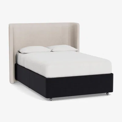 Heal's Heal's Deep Divan Double 2 Footend Velvet Black - Heal's UK Bedroom Furniture