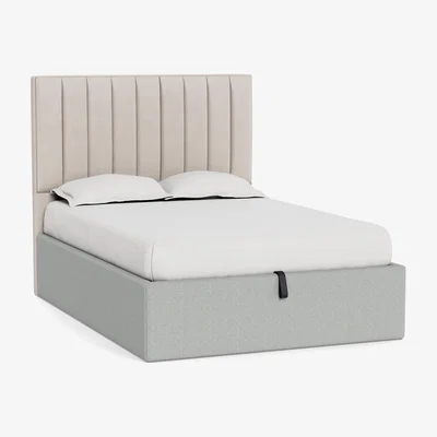 Heal's Heal's Storage Divan Double Melton Wool Limestone Natural Feet - Heal's UK Bedroom Furniture