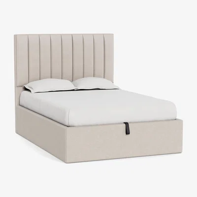 Heal's Heal's Storage Divan Double Texture Limestone Natural Feet - Heal's UK Bedroom Furniture