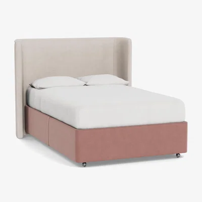 Heal's Heal's Deep Divan Double None Smart Luxe Velvet Dusky Pink