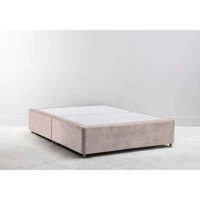 Perch and Parrow Buxton 4'6 Double Size Bed Base in Blush Pink"