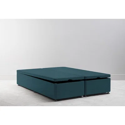 Perch and Parrow Desmond 4'6'' Double Size Storage Divan in Spanish Blue