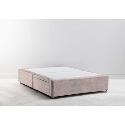 Perch and Parrow Cook 4'6 Double Size Divan in Blush Pink"