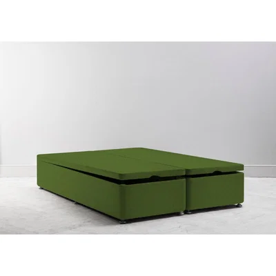 Perch and Parrow Desmond 4'6 Double Size Storage Divan in Juniper Green"