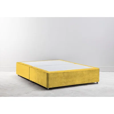 Perch and Parrow Buxton 4'6 Double Size Bed Base in Summer Buttercup"