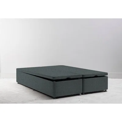 Perch and Parrow Desmond 4'6 Double Size Storage Divan in Harbour Porpoise"