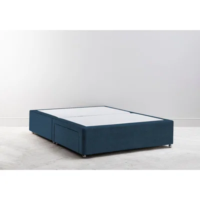 Perch and Parrow Cook 4'6 Double Size Divan in Oxford Blue"