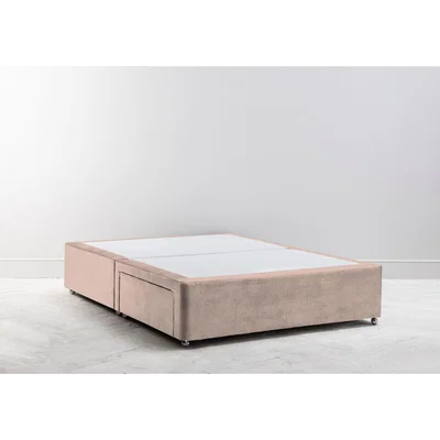 Perch and Parrow Cook 4'6'' Double Size Divan in Rose Petal