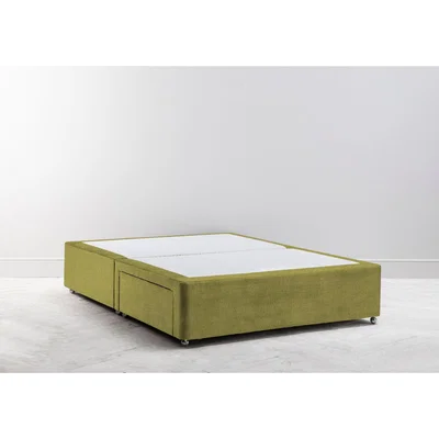 Perch and Parrow Cook 4'6 Double Size Divan in Granny Smith"