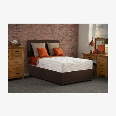 The Range Swincombe Non Storage Divan Bed with Mattress - Brown / Double