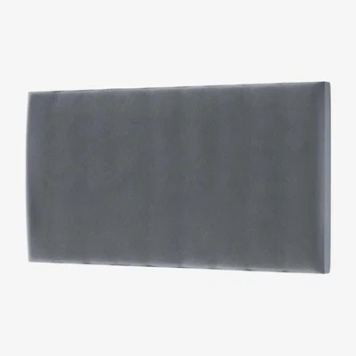 The Range Essential Plain Velvet Divan Headboard  - Grey  / Double